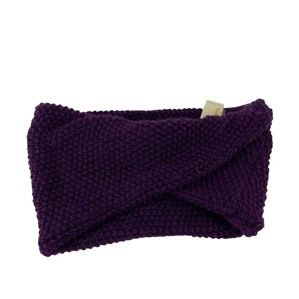 Purple Infinity Twist Snood Neck Warmer Scarf Chunky Knit Collection Eighteen